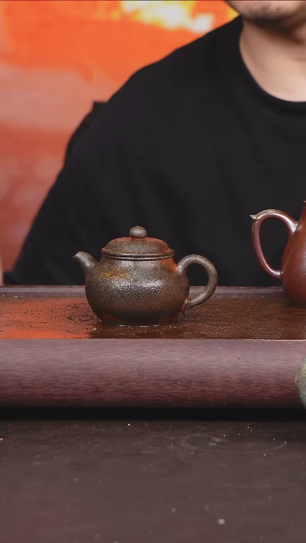 茶壶紫砂柴烧 壶