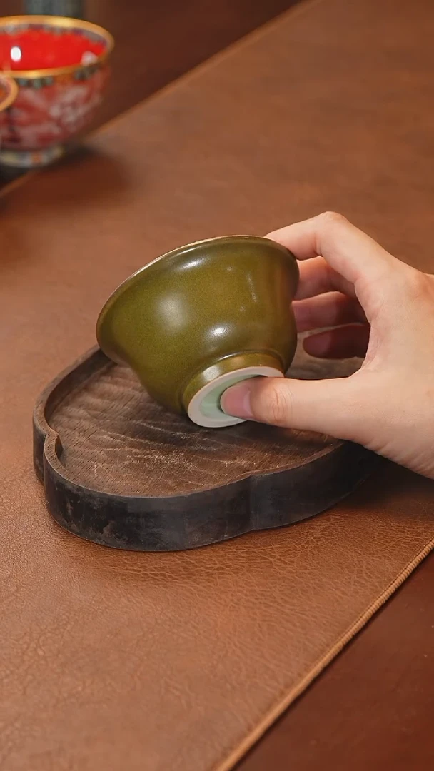 杯子景德镇茶叶末压手杯