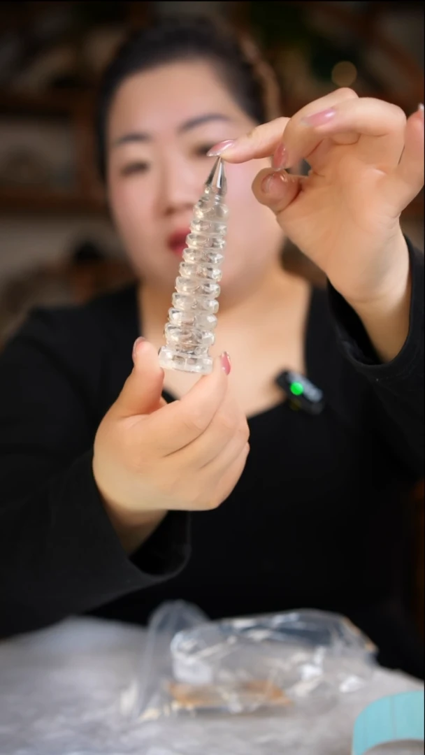 未镶嵌珠宝半成品水晶白水晶文昌塔D204