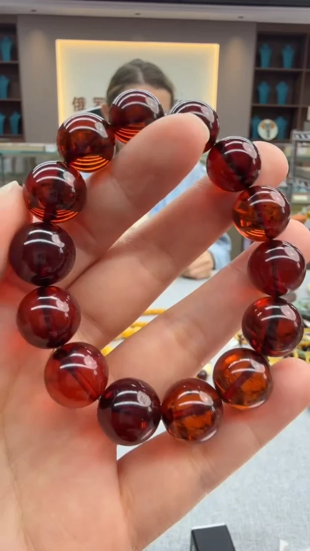 手链琥珀未镶嵌217秒拍号 假一罚三