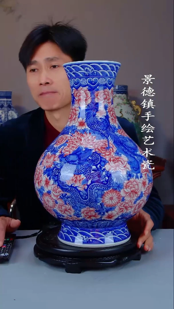 摆件陶瓷景德镇手工手绘陶瓷摆件93