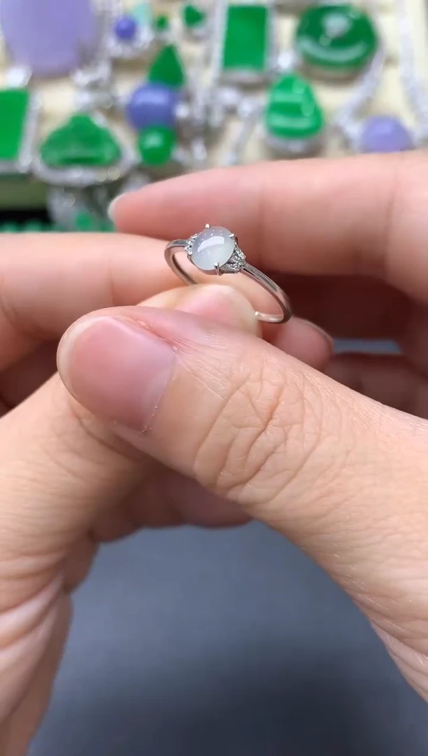 18K金镶嵌戒指翡翠164-中国好珍宝