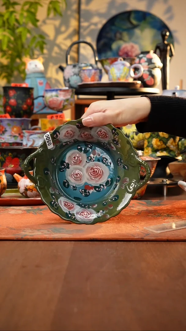 瓷片景德镇手工手绘500