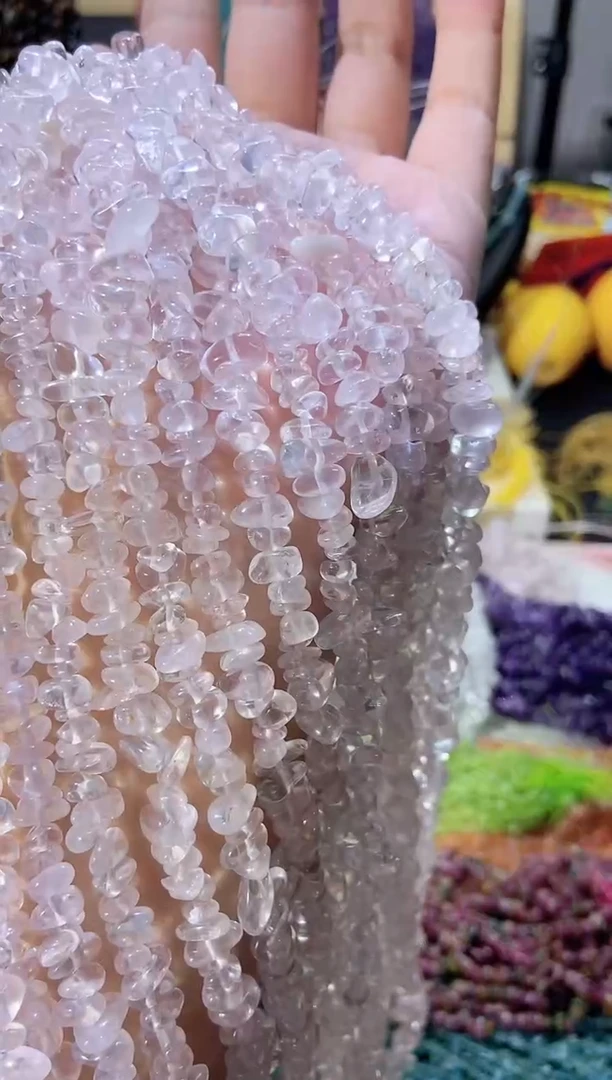 未镶嵌珠宝半成品水晶粉水晶