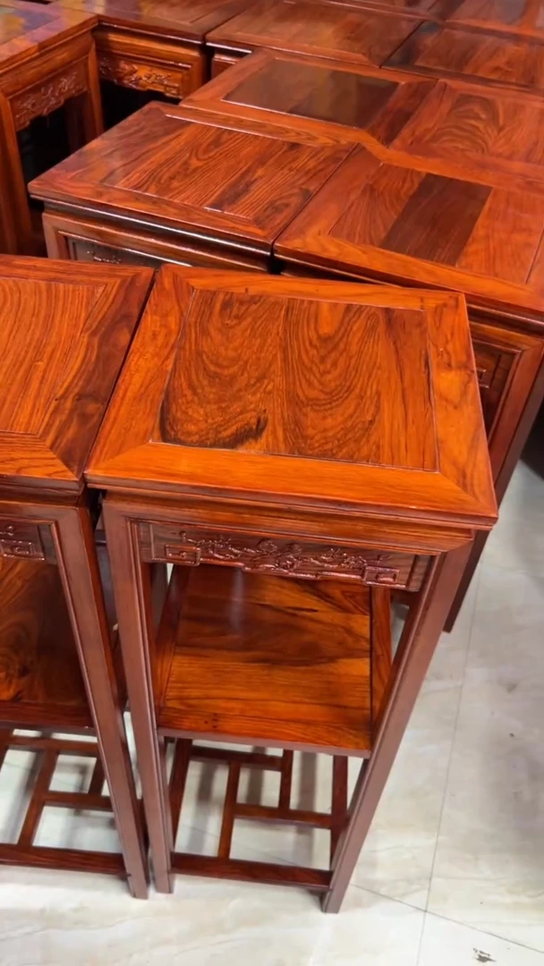 花梨木类书柜福利款刺猬1米花架