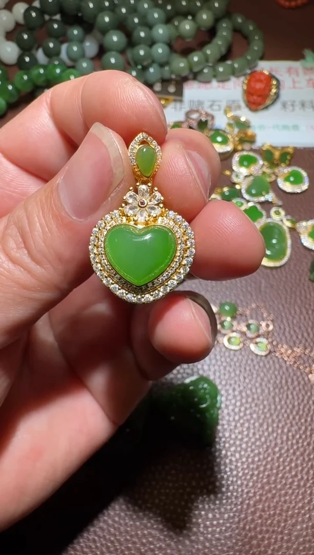 【闪购商品】和田玉挂件银S925镶嵌和田玉