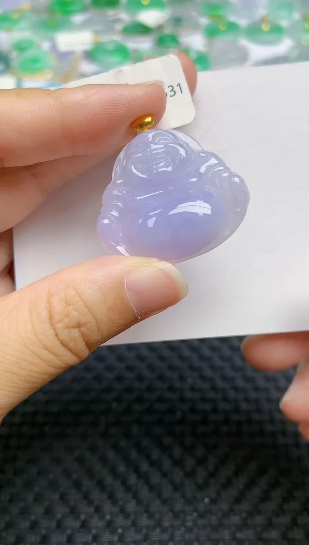 翡翠18K金镶嵌颈饰天然缅甸A货翡翠百元以上9元证书费自理