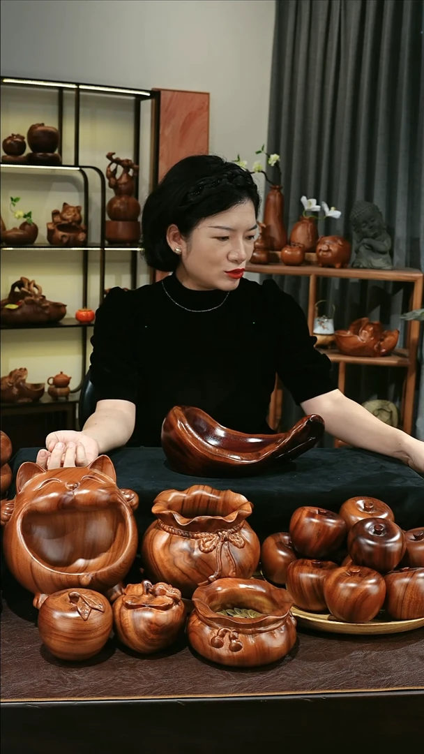 木香樟木手工果盘2422