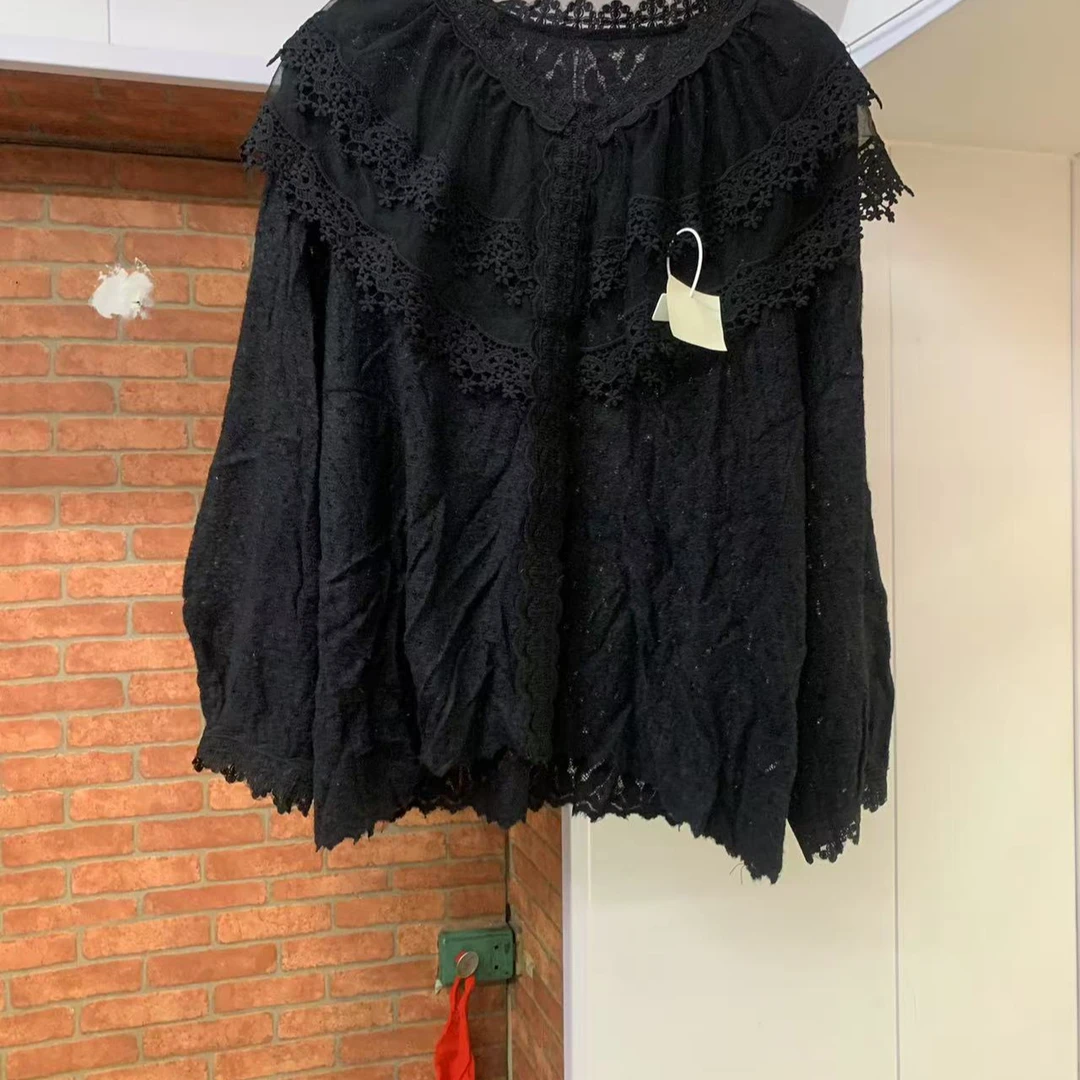 大码蕾丝打底小衫