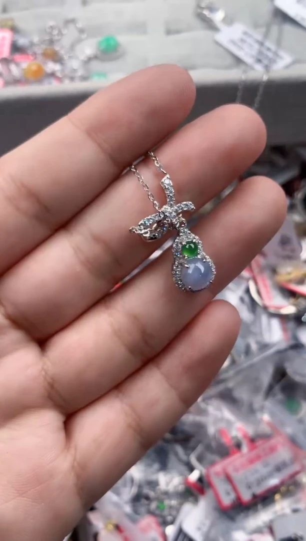 银S925镶嵌戒指翡翠666    6