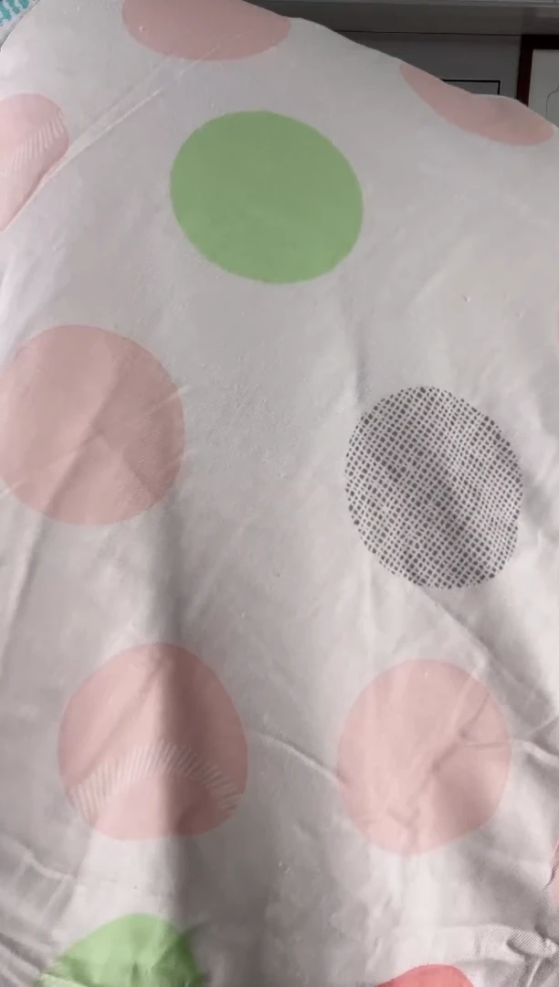 聚酯纤维白底球球全棉印花夏被200*230