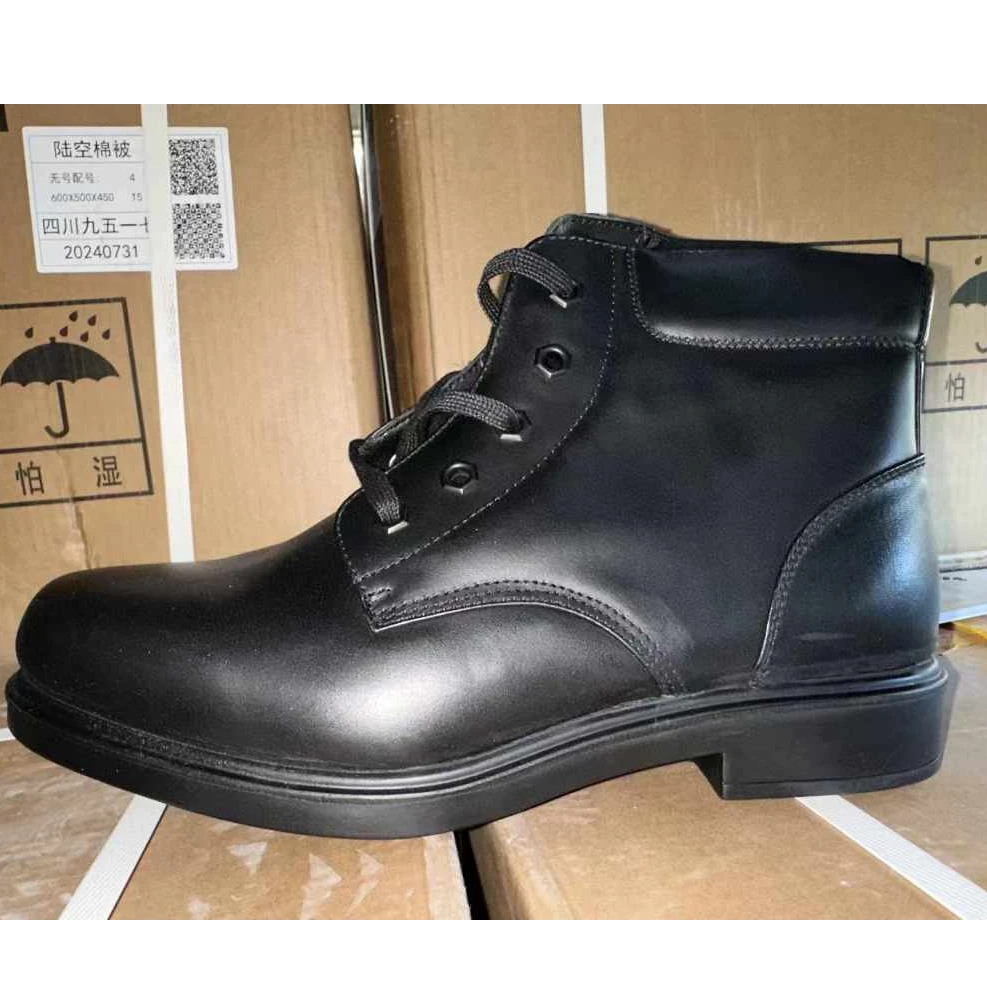 正品绒皮鞋户外冬季防水高帮耐磨作战训靴登山工装保安训练作战靴