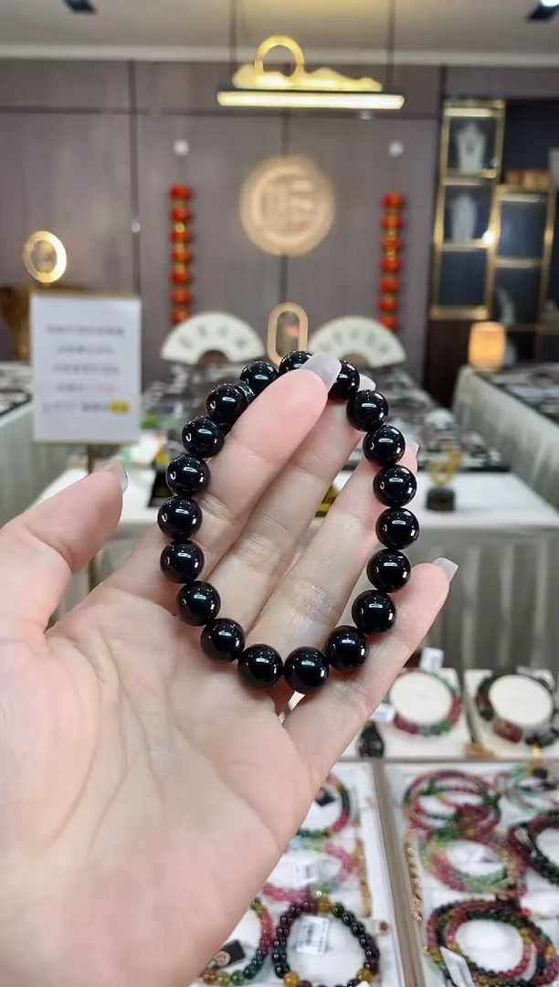 【闪购商品】碧玺单圈手串10mm+未镶嵌（多样性发一条）hon