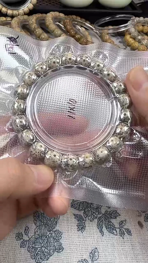 手串星月菩提5石玉料糯冰单圈11×10高透精工福利