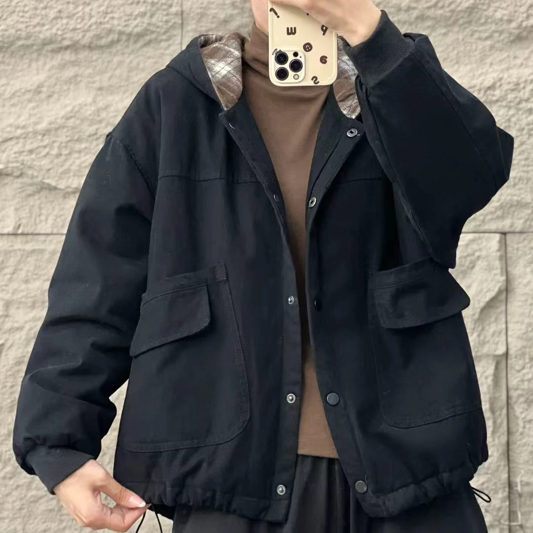 8988新款秋冬休闲减龄显瘦宽松连帽上衣棉服