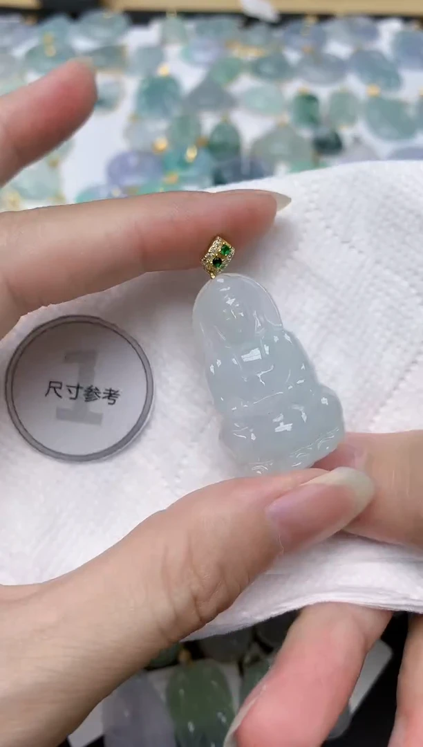 翡翠银S925镶嵌颈饰天然A货翡翠