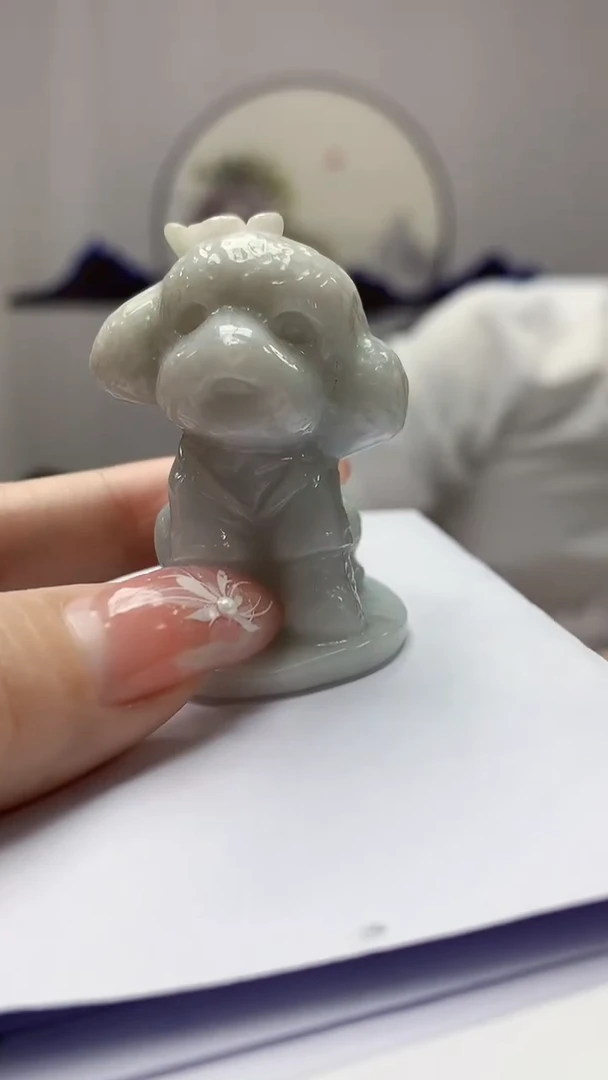 【闪购商品】定制翡翠未镶嵌4868DD-毛货挂件87