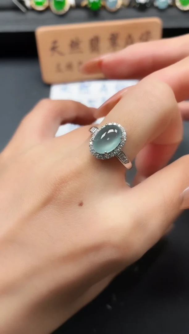 银S925镶嵌戒指翡翠111111