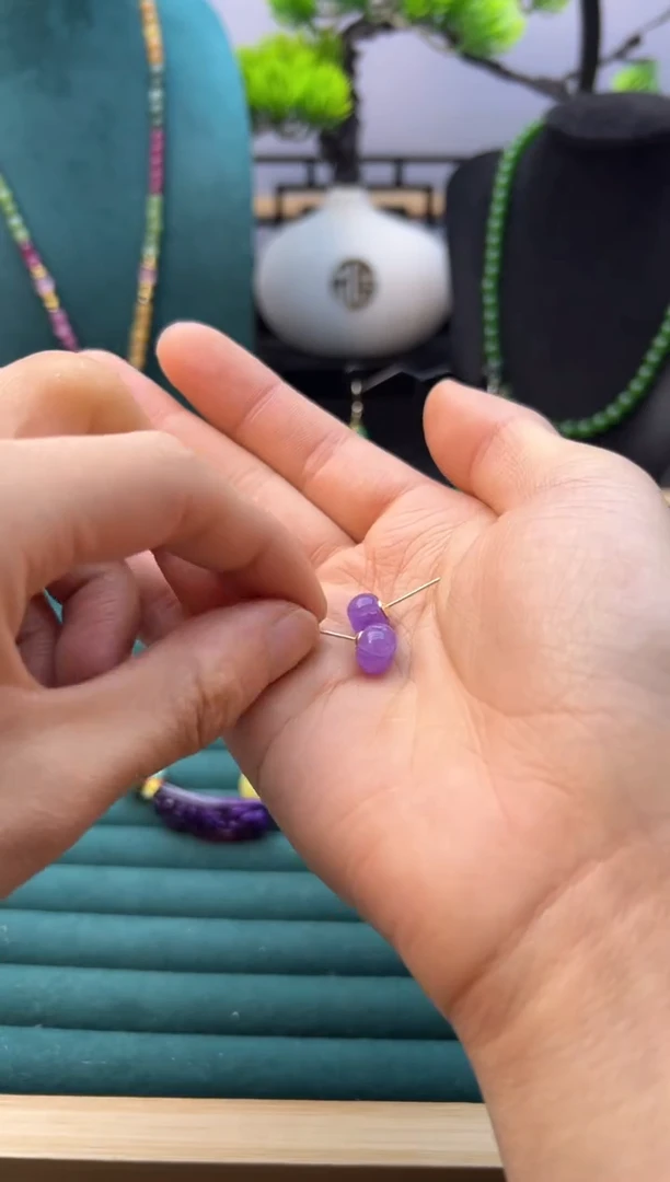 【闪购商品】翡翠耳饰14K金镶嵌E342