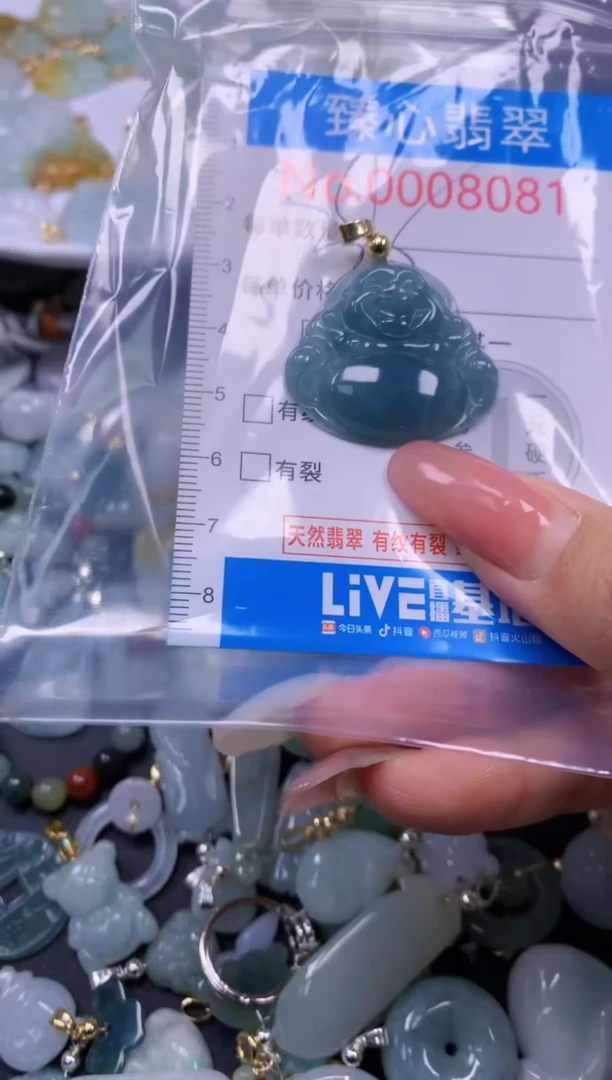 翡翠未镶嵌颈饰8081