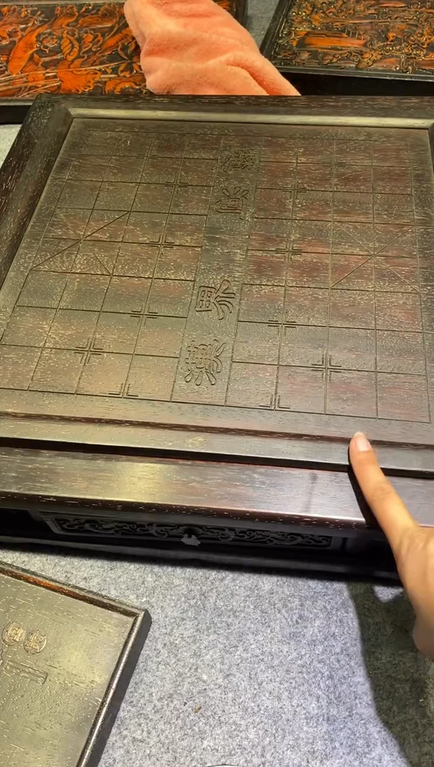 香榧木紫檀拆件雕刻板以直播间实物为准微瑕老物件