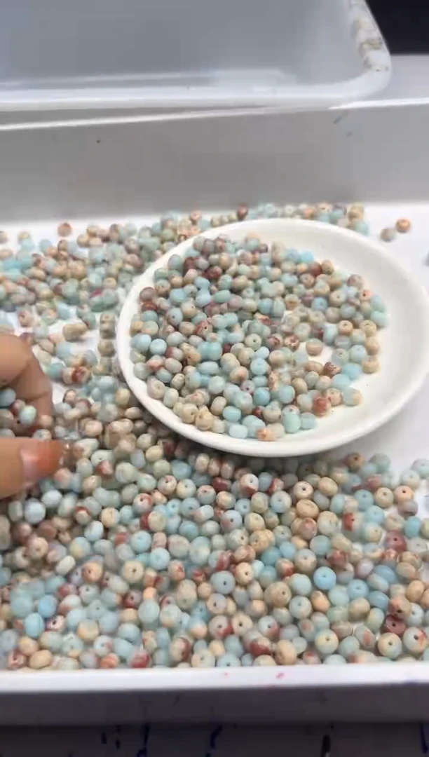 玛瑙/玉髓颈饰未镶嵌w2191寿山石算盘6*4mm*50颗