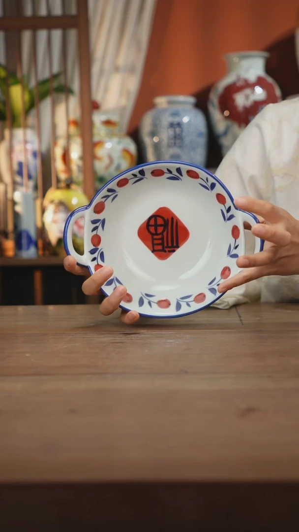 瓷片 景德镇设计师釉下手绘陶瓷餐具