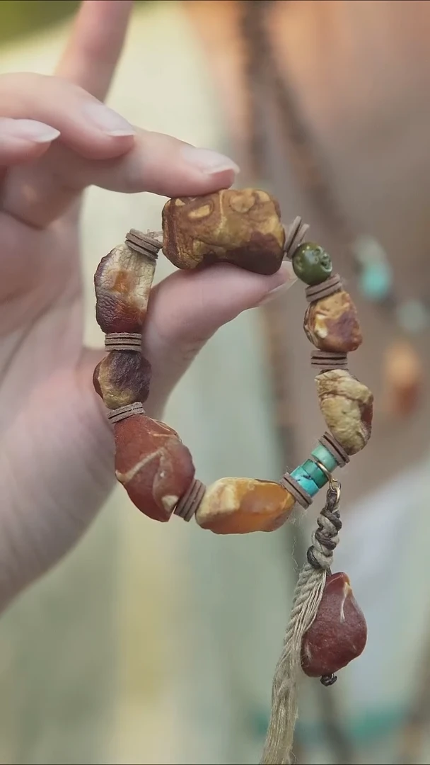 裸石蜜蜡未镶嵌 *蜜蜡原石手串设计款