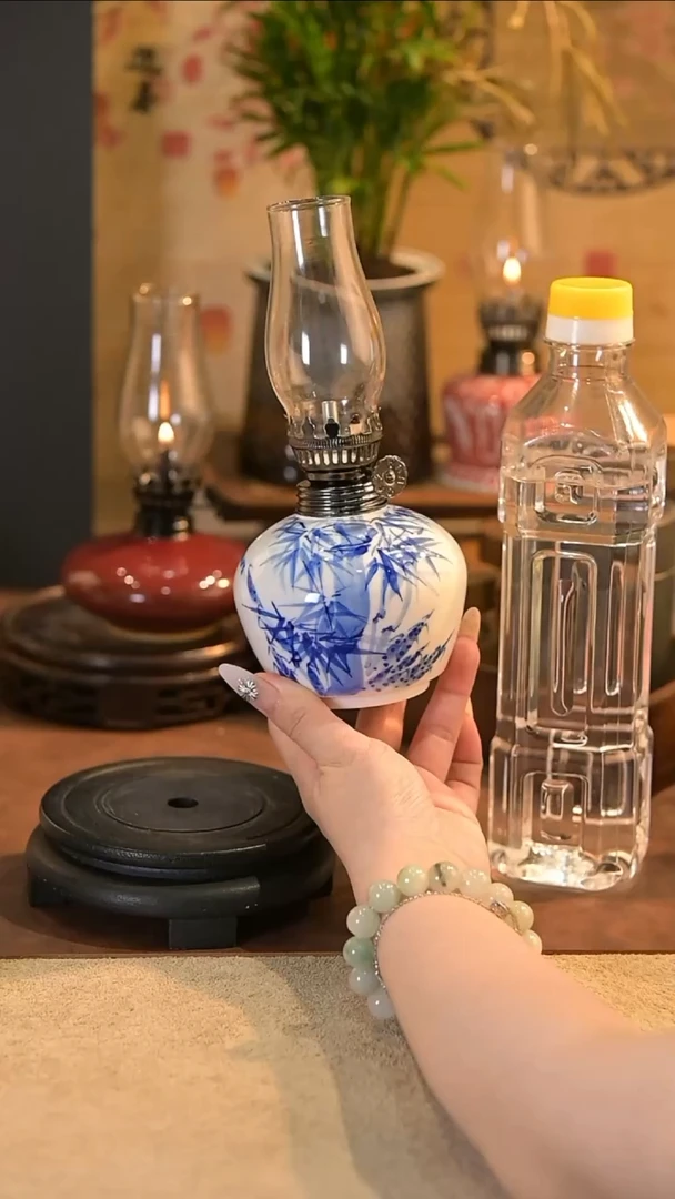 景德镇陶瓷油灯摆件