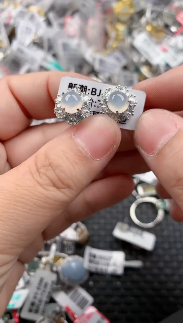 银S925镶嵌戒指翡翠999   2