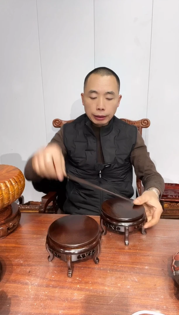 木香炉底座黑14*15*9一对