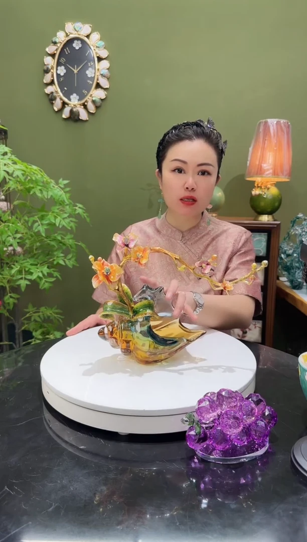 琉璃珐琅彩  螺生花