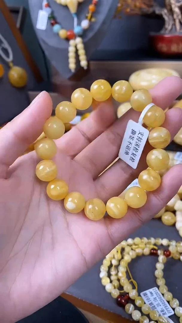 裸石琥珀未镶嵌手串