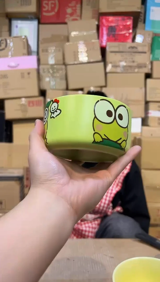 【闪购商品】杯陶瓷碗大眼蛙碗