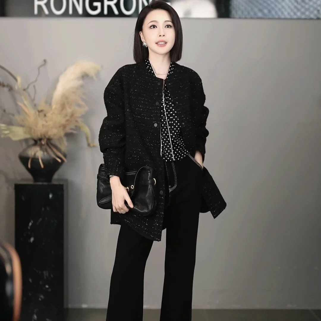 溶溶【星墨古韵】RONGRONG 钩花镂空可双面穿法式小香风外套G-Z0411