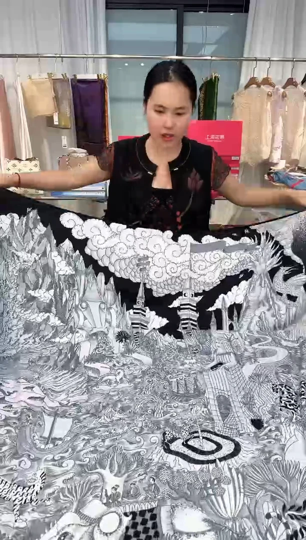 桑蚕丝490号六号直播价桑蚕丝羊绒围巾披肩