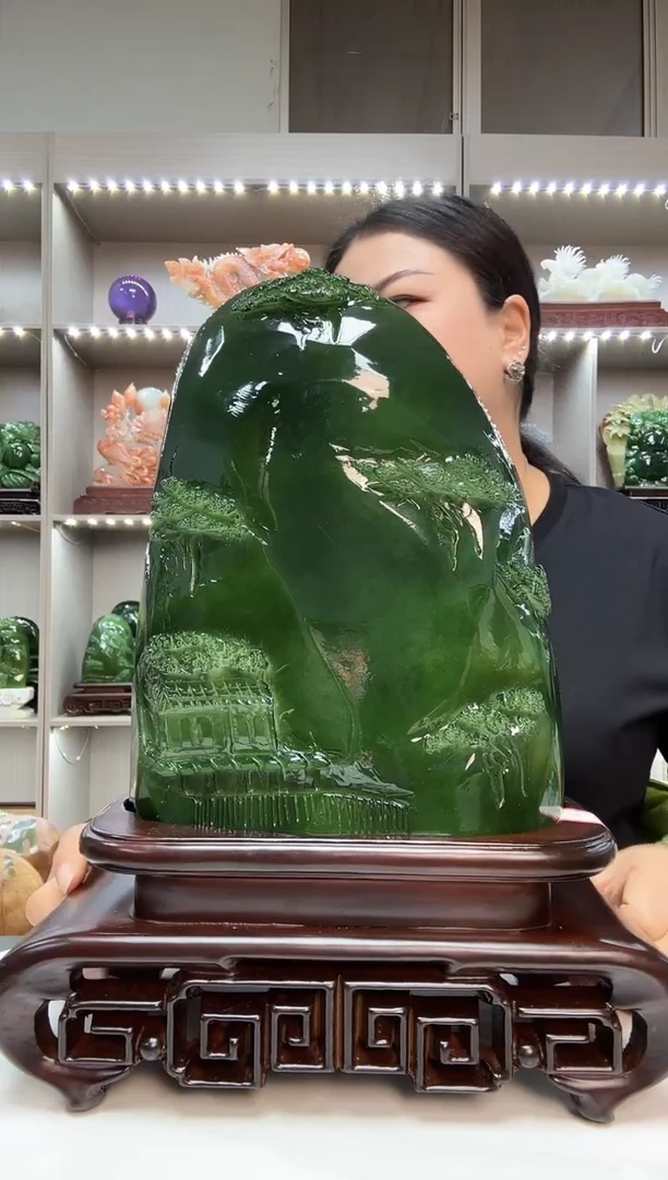 石材天然岫岩玉摆件