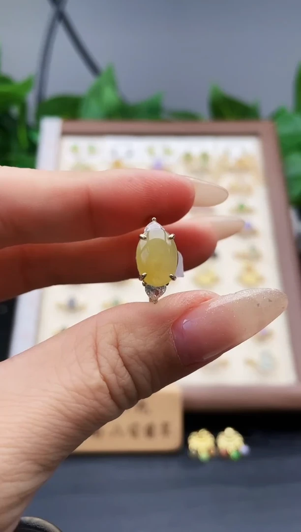 银S925镶嵌戒指翡翠12