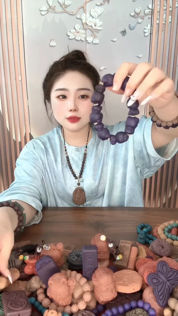 泥塑紫气之星立体KT猫手串