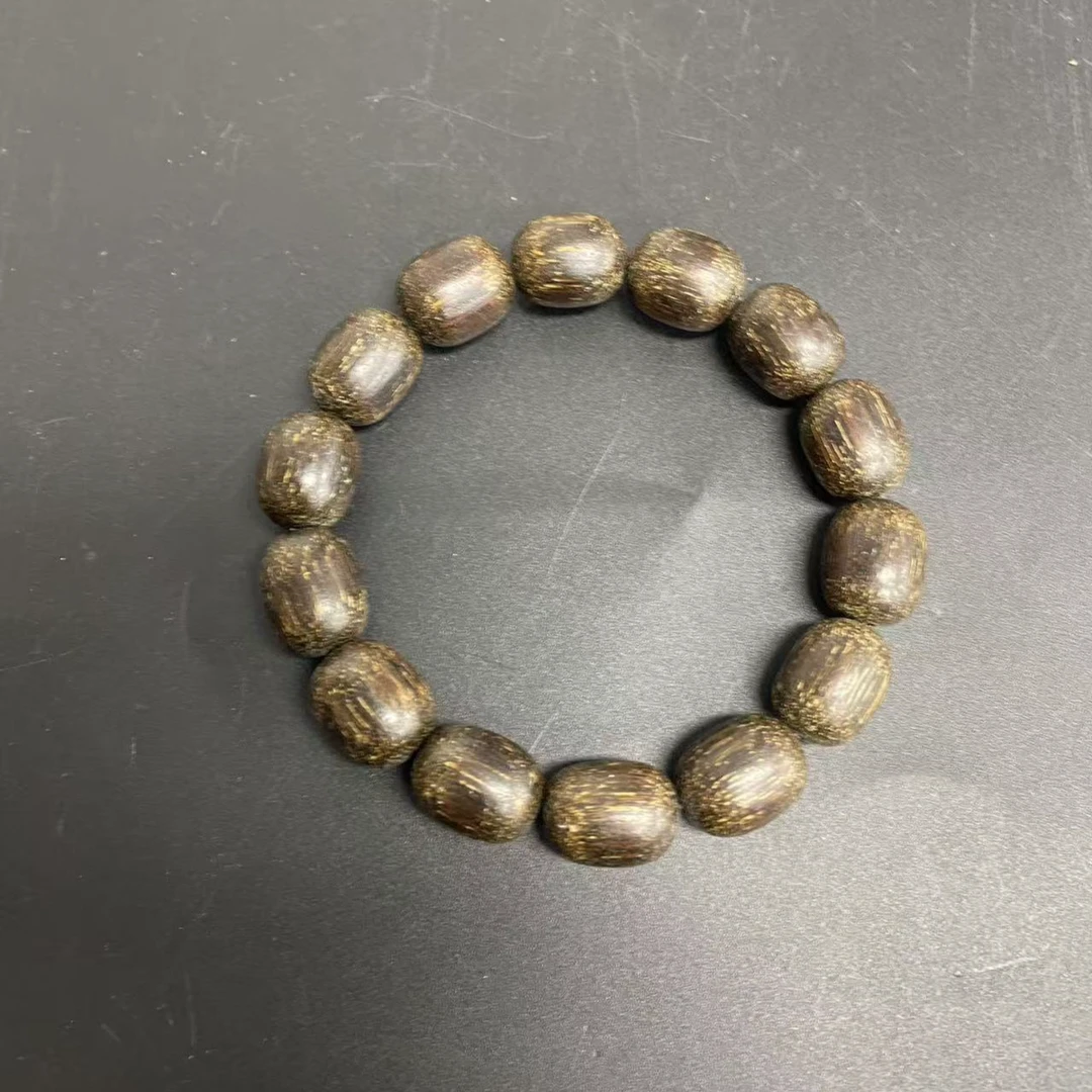 【小杰推荐】阴沉木木文玩桶珠手串 （多样性发其一）7288