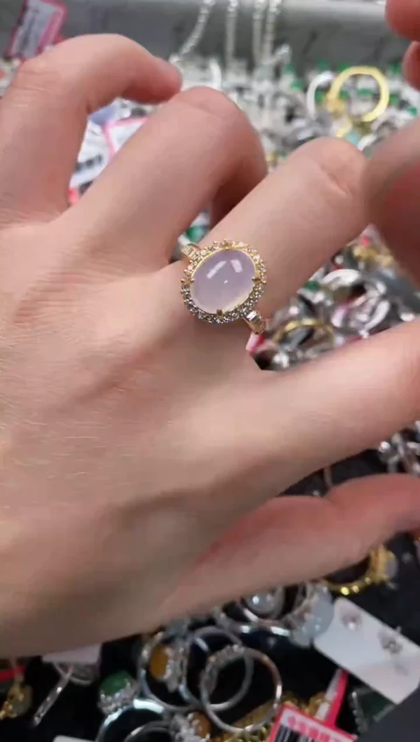 银S925镶嵌戒指翡翠888            6