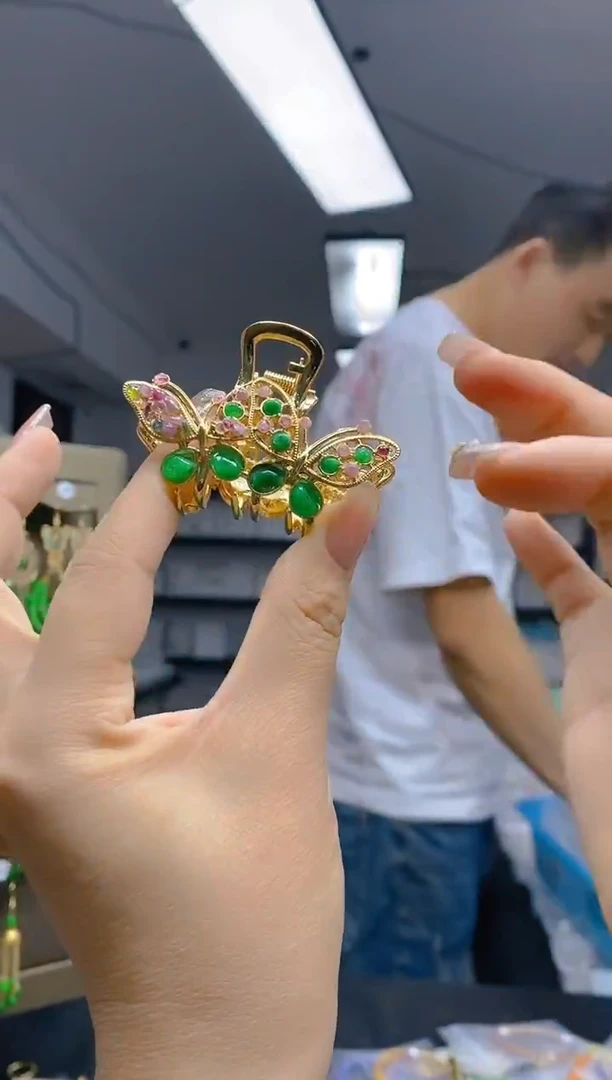 【闪购商品】翡翠耳饰合金81翡翠发簪