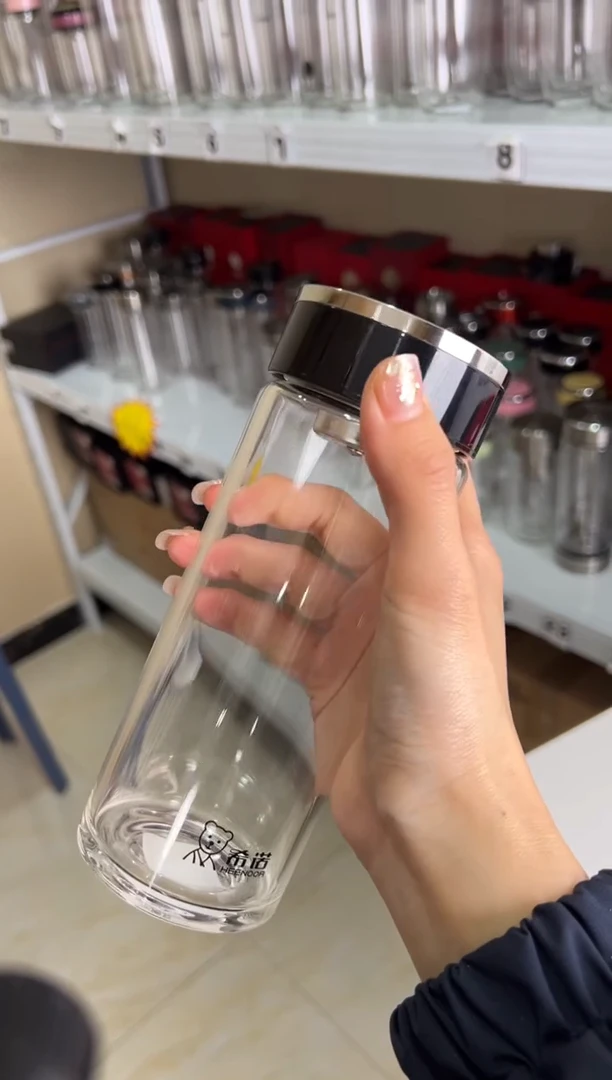 【闪购商品】茶杯浮雕单层410ml高硼硅