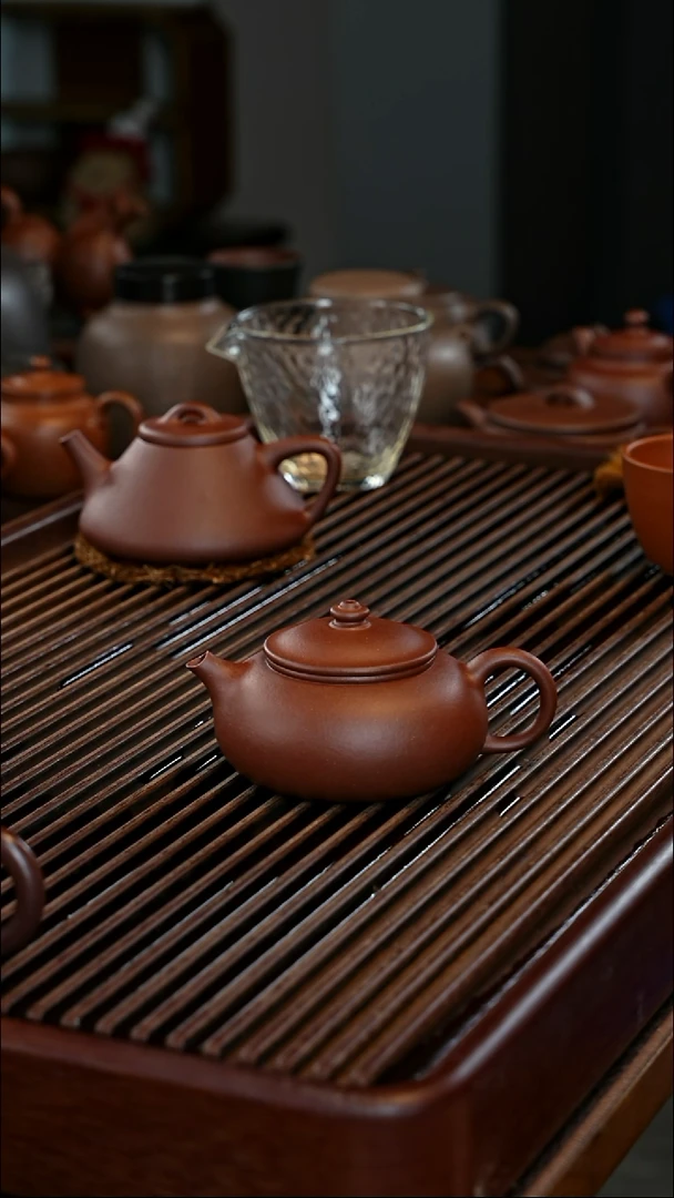 茶壶紫砂寒江 原矿底槽清 190cc