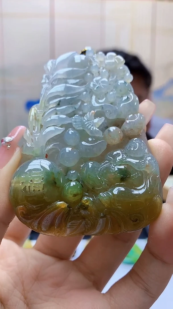 未镶嵌定制翡翠潮****哥5060ty-毛货挂件