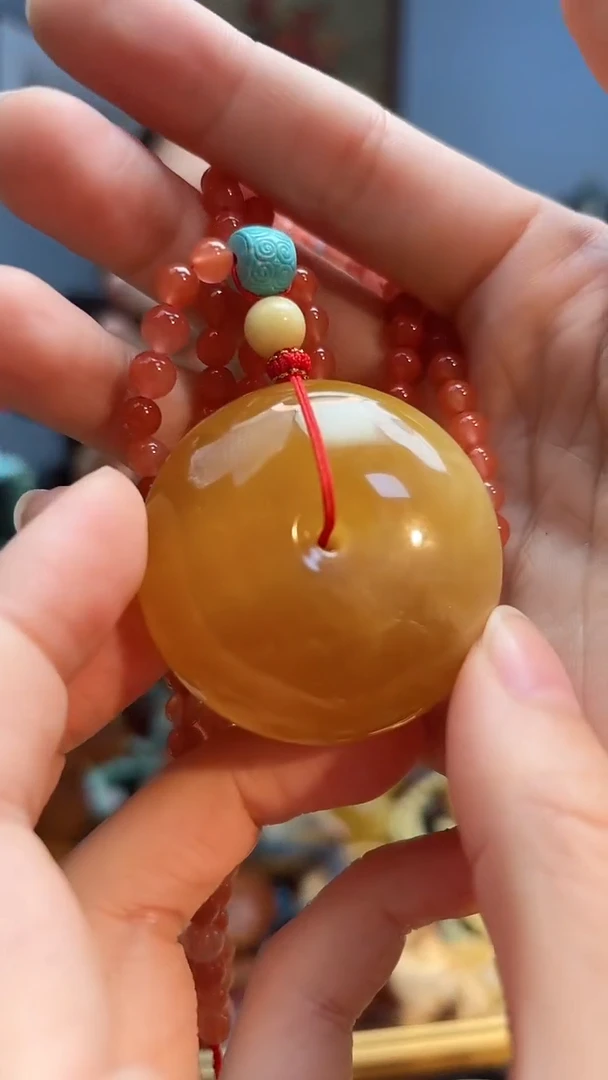 琥珀颈饰未镶嵌吊坠