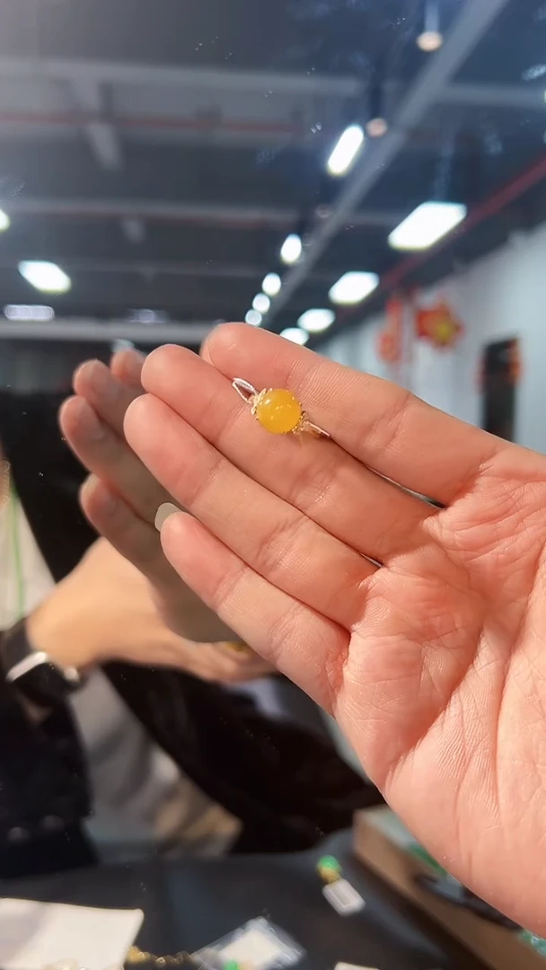 【闪购商品】翡翠戒指18K金镶嵌缅料A货/支持复检/一件