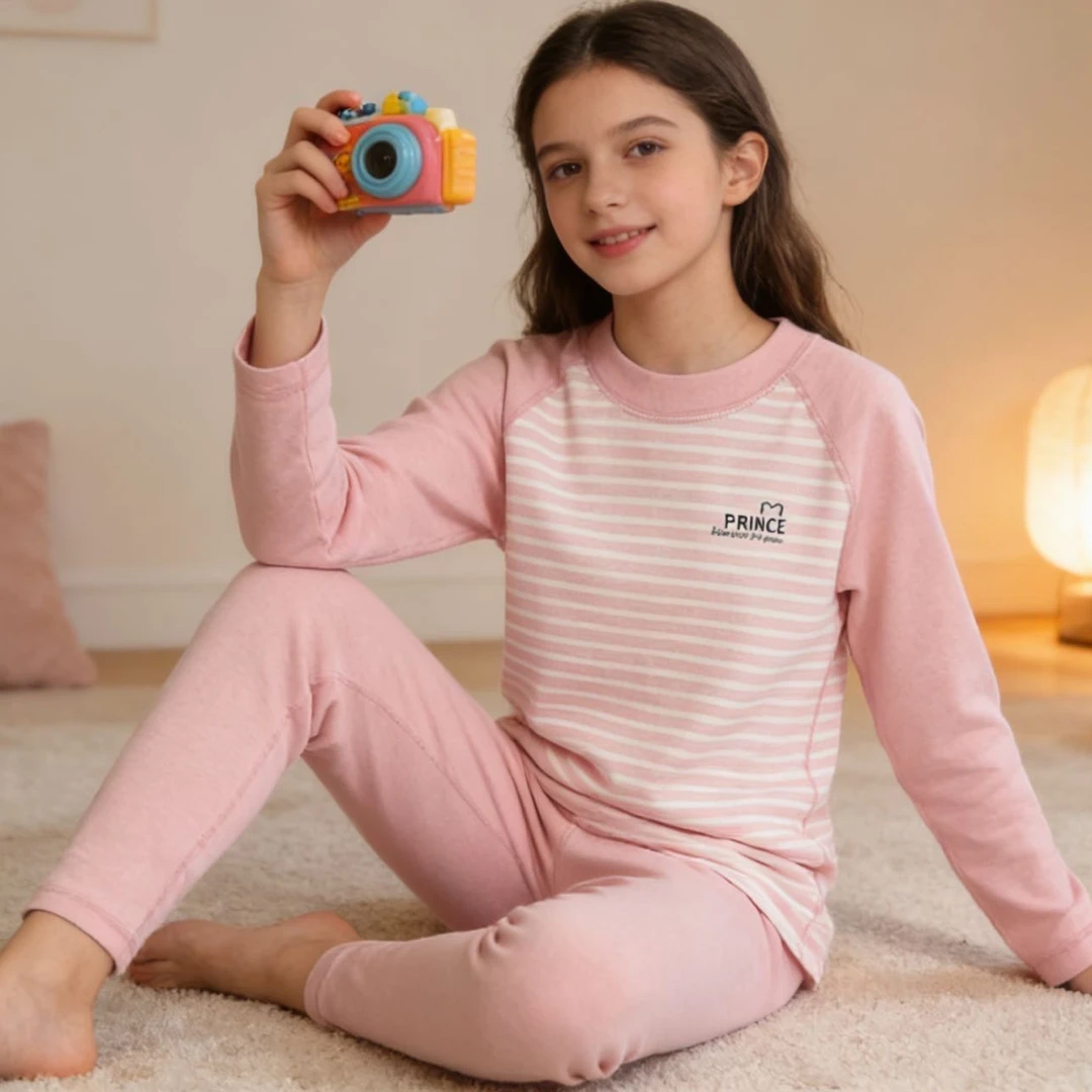 84539高端专享冬季儿童保暖裤条粉红（裤子）