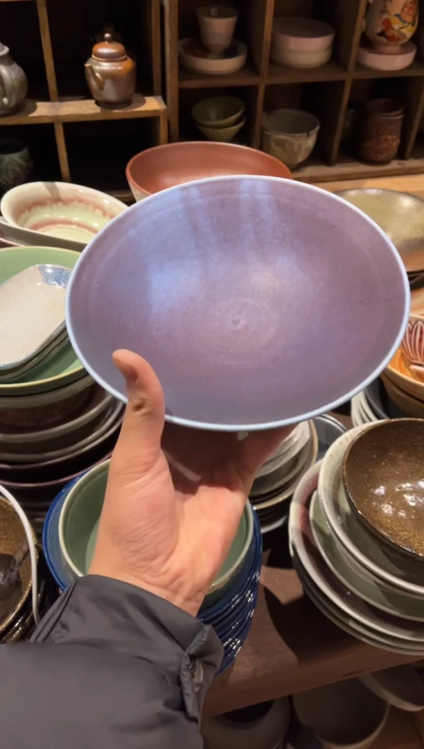 【闪购商品】瓷片997微瑕汝蓝吸紫敞口盘1个