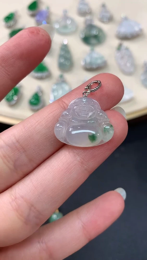 【闪购商品】翡翠吊坠(不含链)18K金镶嵌A504|980